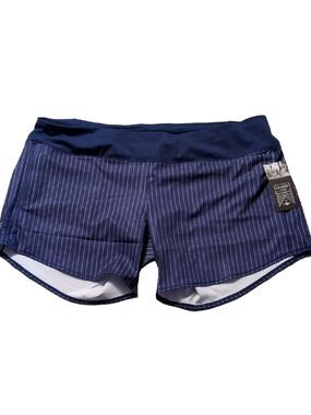 Oiselle Grounded Pinstripe Long Toga Shorts Size 16/18